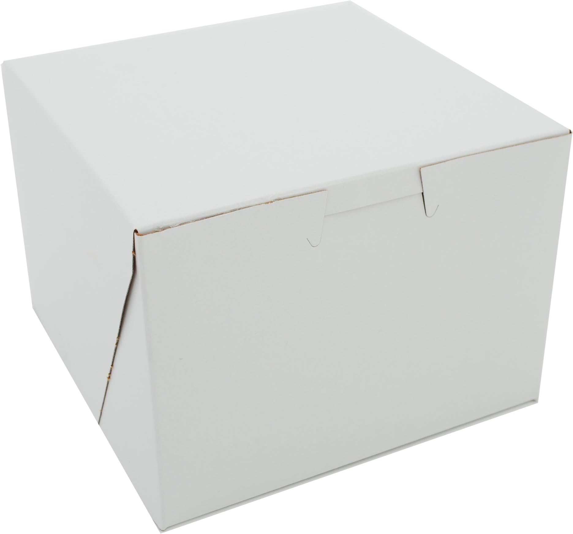 Southern Champion Tray 0902 Premium Clay Coated Kraft Paperboard White Non-Window Lock Corner Bakery Box, 5-1/2" Length x 5-1/2" Width x 4" Height (Case of 250)