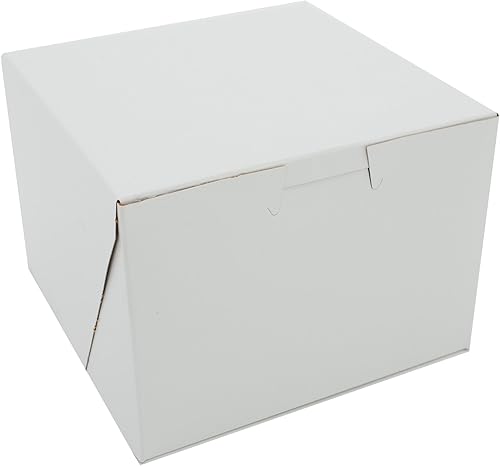 Southern Champion Tray 0901 - Caja de cartón para productos de pastelería (con pestaña, sin ventana), color blanco