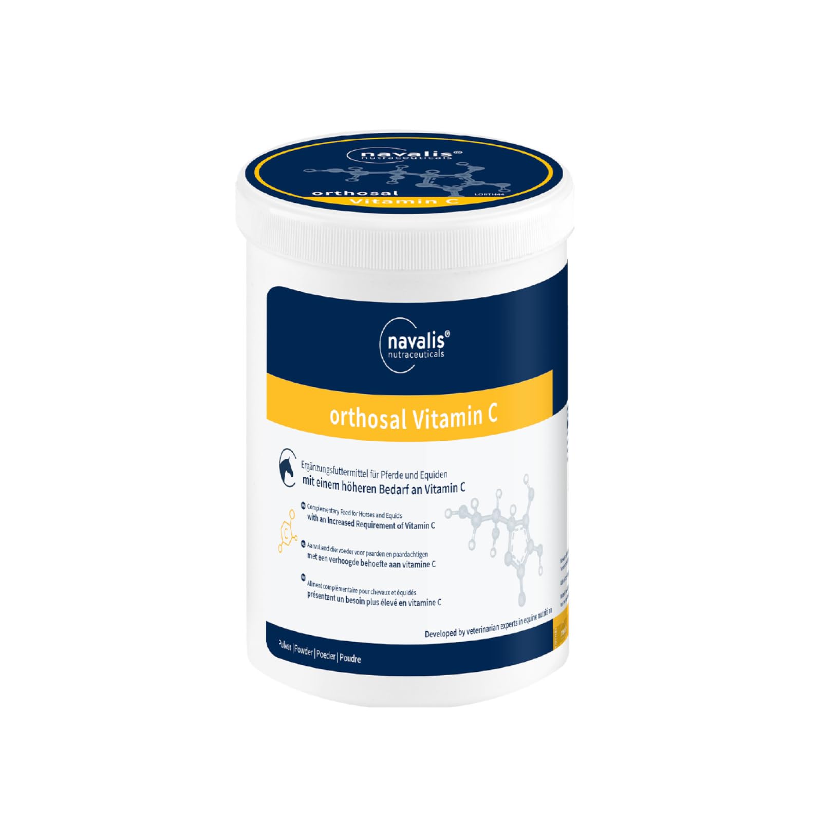 Navalis orthosal Vitamin C | 1,2 kg | Ergänzungsfuttermittel für Pferde & Equiden | Mit Vitamin C & Anisöl