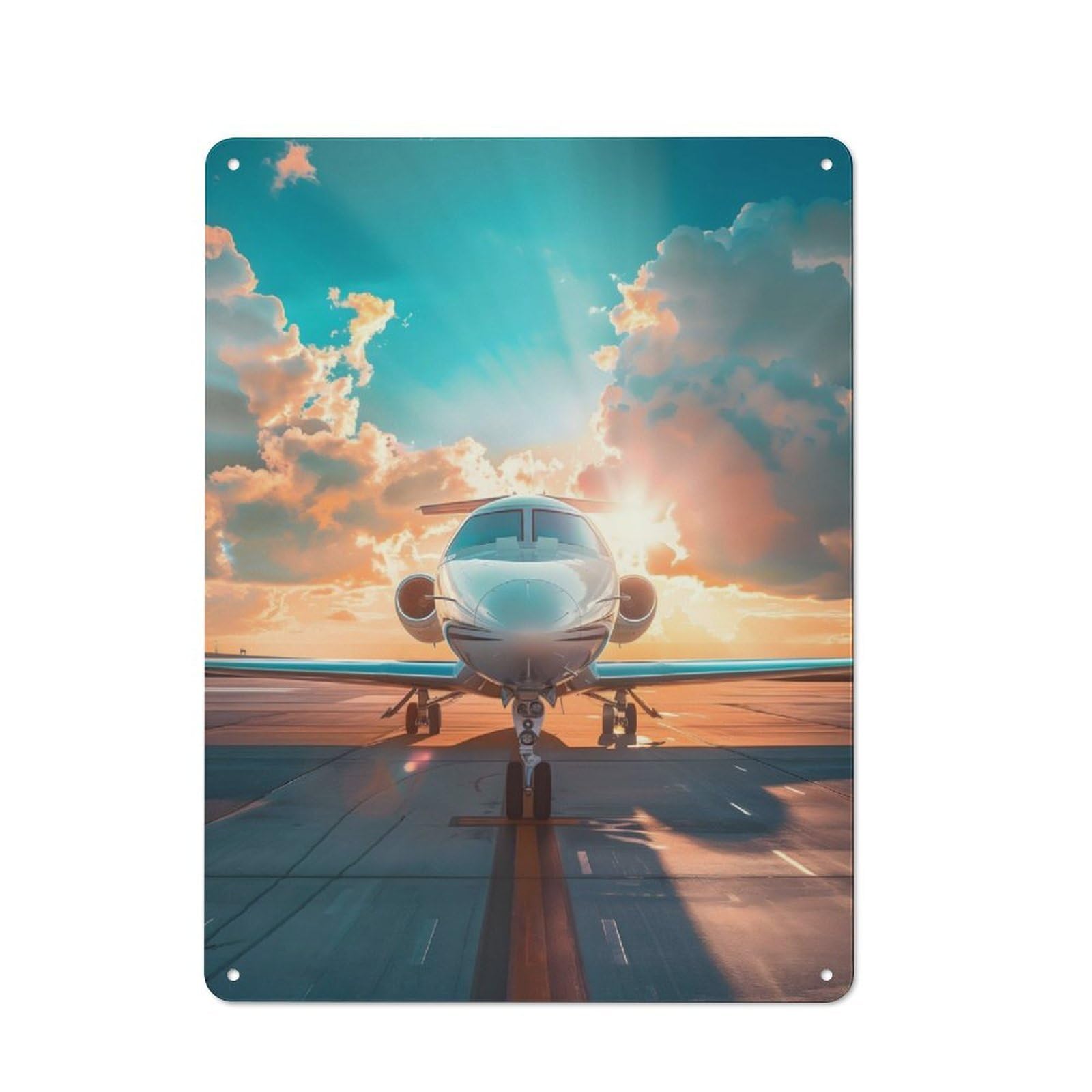 Junmoney Luxurious Private Jet Retro Metal Sign 40X30cm For Kitchen Or Home Bar, For Kitchen, Dining Room And Home Bar Wall Decor