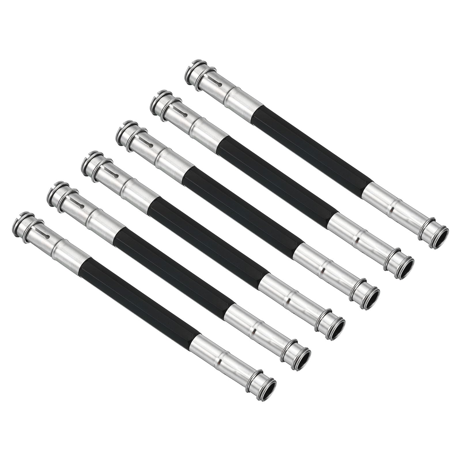 PATIKIL Pencil Extenders, 6 Pack Metal Dual Head Adjustable Pencil Holder Extender for Artists Drawing Shading Black