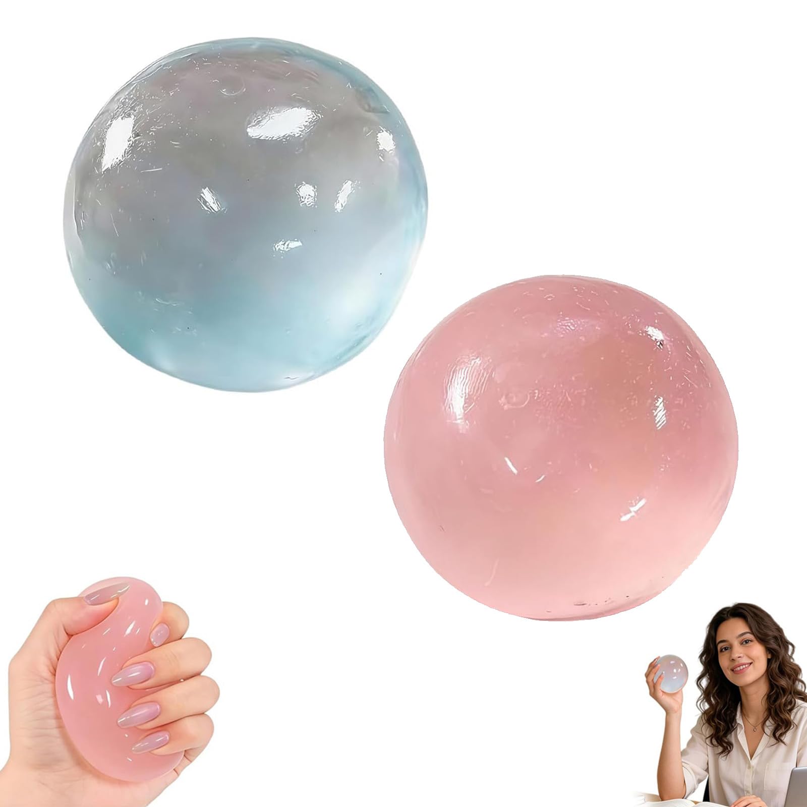 Coconut Oil Squishy Stress Balls, Squishy Fidget Toys for Adults — image 1