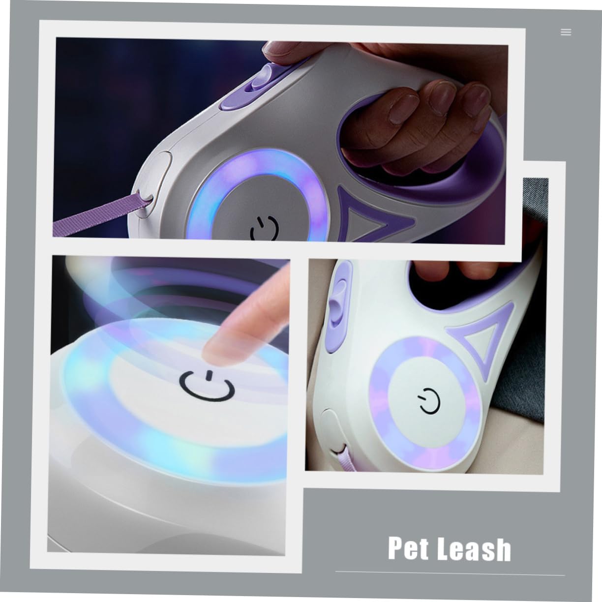 YARNOW Guinzaglio Retrattile per Cani Automatico Funzione di Allungamento, Materiale Abs e Nailon, Portatile e Luminoso, per Passeggiate Cani di Dimensioni Ridotte e Medie