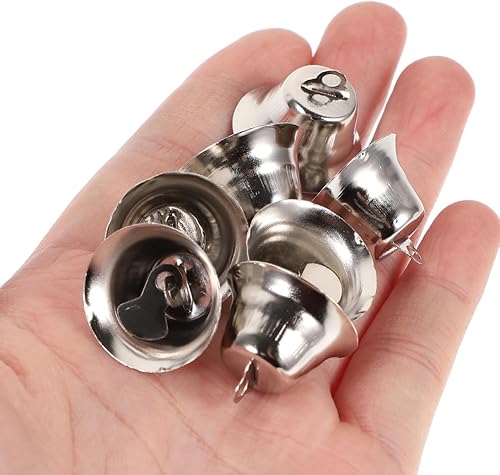 Miniatura 2 de Artibetter 20 campanas de cascabel para manualidades, campanas decorativas de metal para decoración de festivales de Navidad, manualidades, 0.8 in