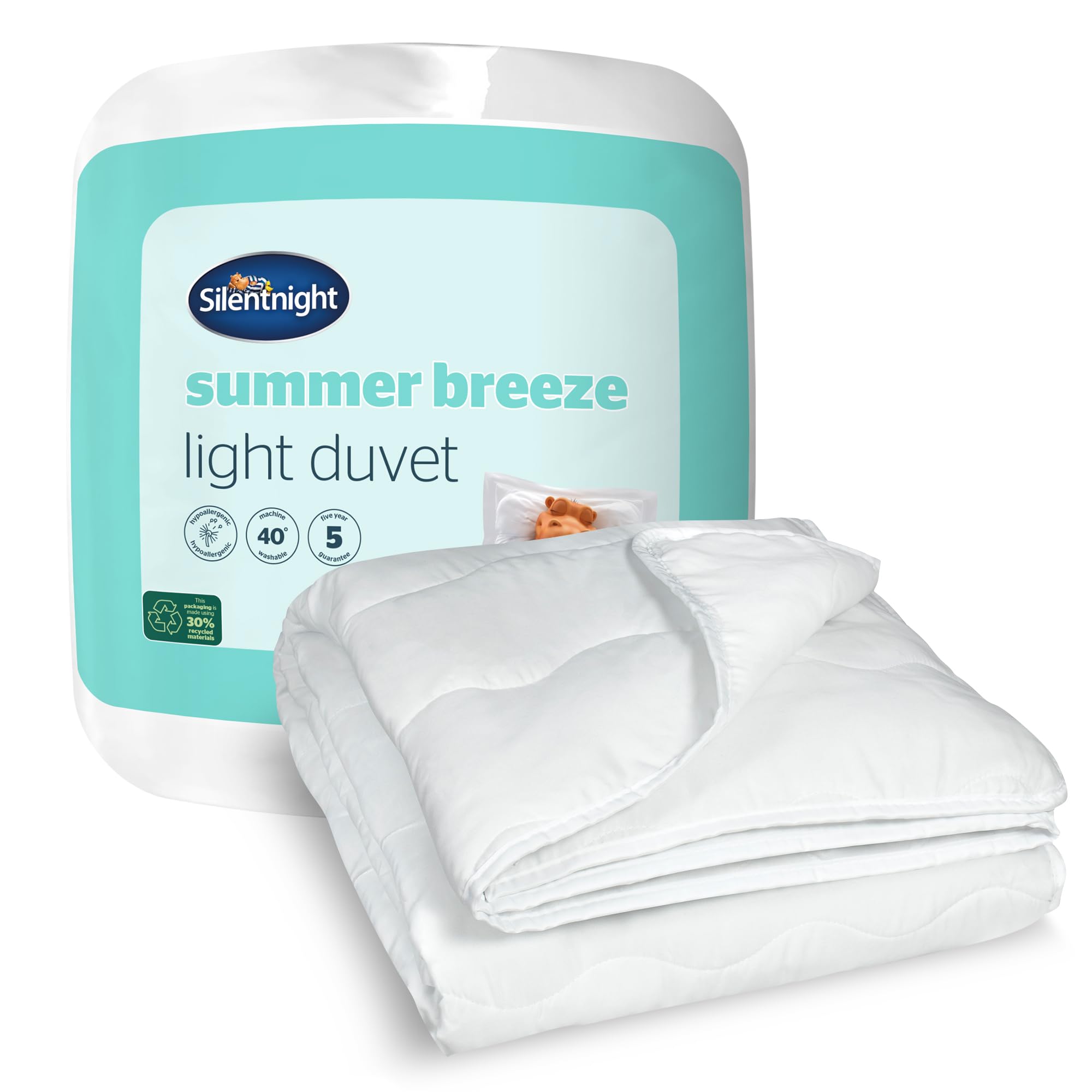 Silentnight Summer Breeze 2.5 Tog Super King Duvet - Lightweight Low Tog Summer Duvet Quilt Ideal for Warm Nights and Hot Sleepers - Hypoallergenic and Machine Washable - Super King - 260x220cm — image 1