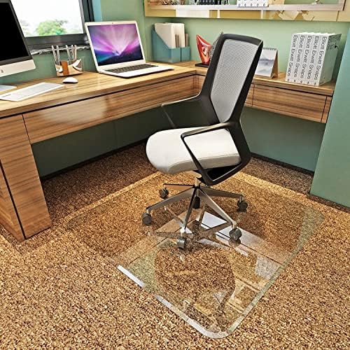 Premium Tempered Glass Chair Mat with Exclusive Beveled Edge | 44 x 50 Inch | The Ultimate in Office Elegance by Clearly Innovative