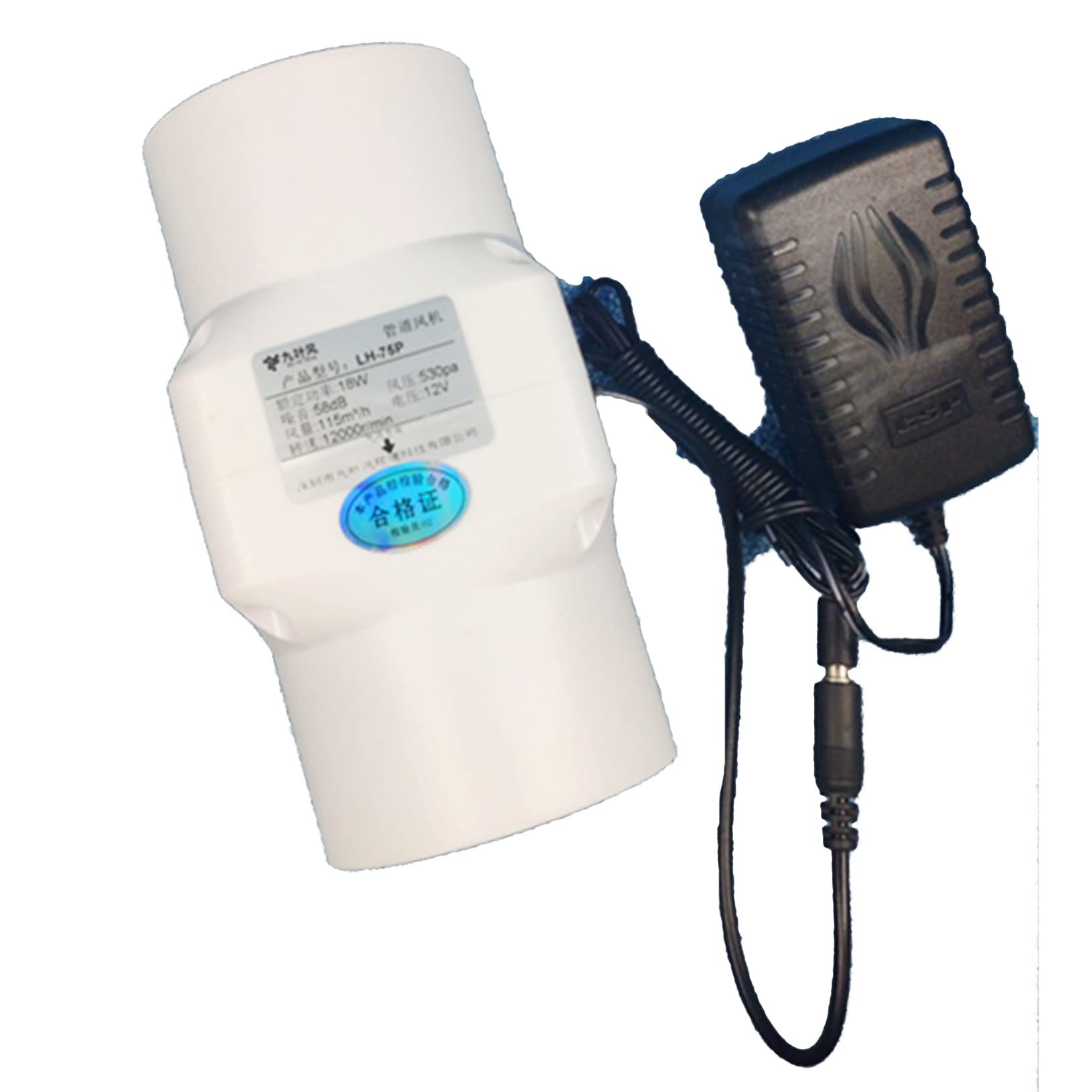 Amazon.co.jp: 3インチダクトファンインライン抽出ファンAbs