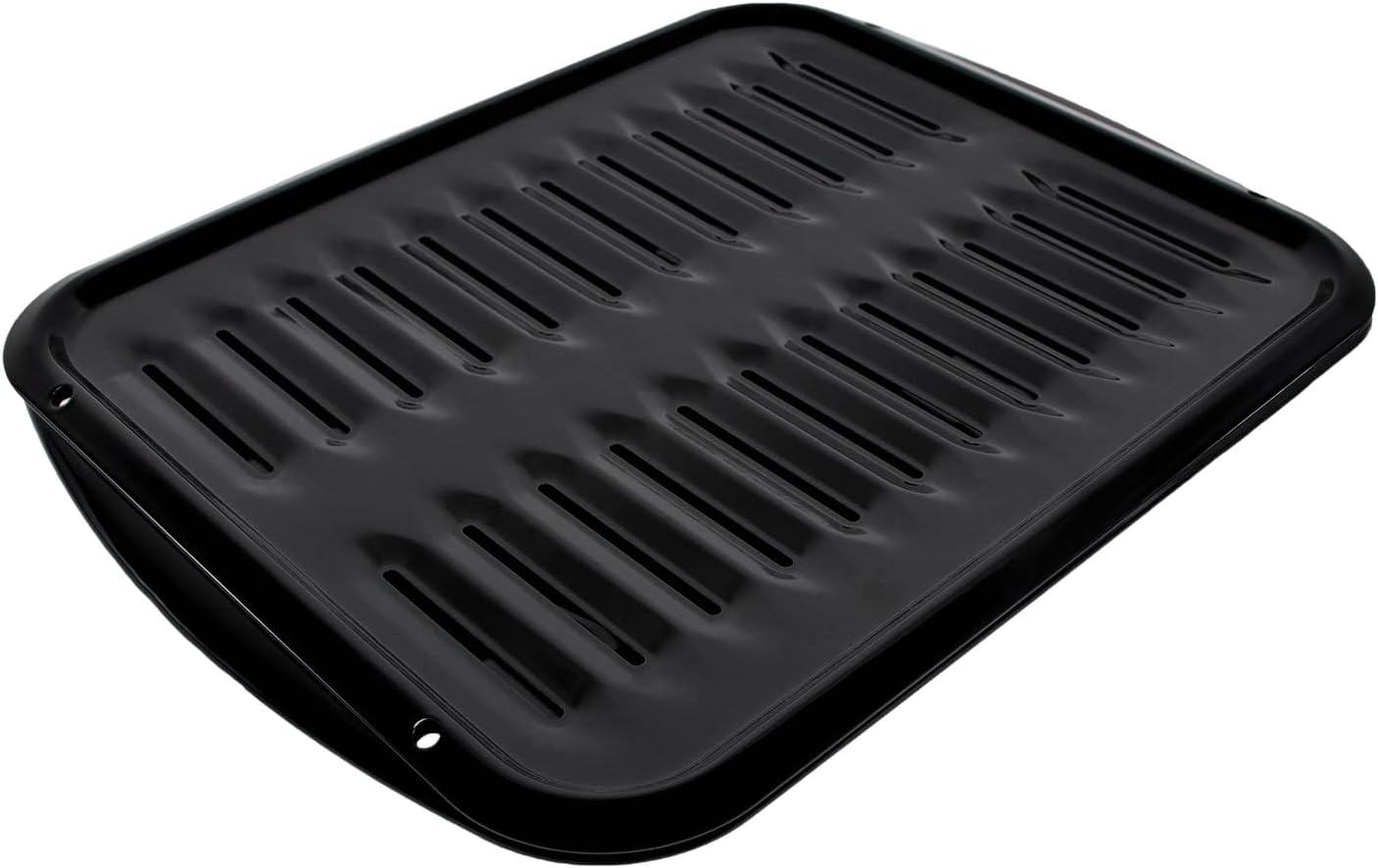 Certified Appliance Accessories SPL50016 Large 2-Piece Broiler Pan & Grill Set Porcelain-on-Steel 16-1/2"x12-3/4"x1-3/4" Broiler Pan for Oven, Black - Image 3