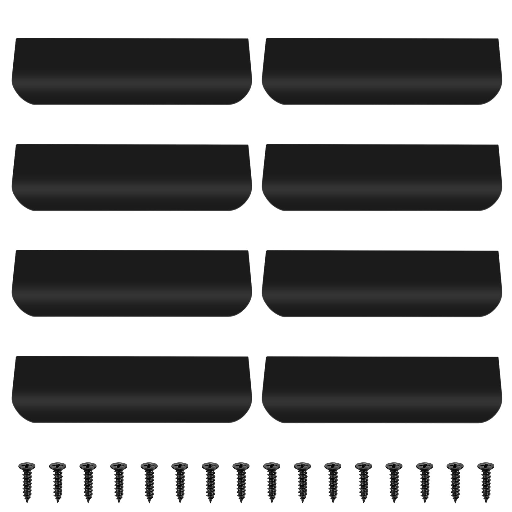 8 Pcs Tiradores Cocina Negros, Tiradores de Puertas para Armarios Dormitorio Cajones Cocina Aparador Muebles, Negros/120mm