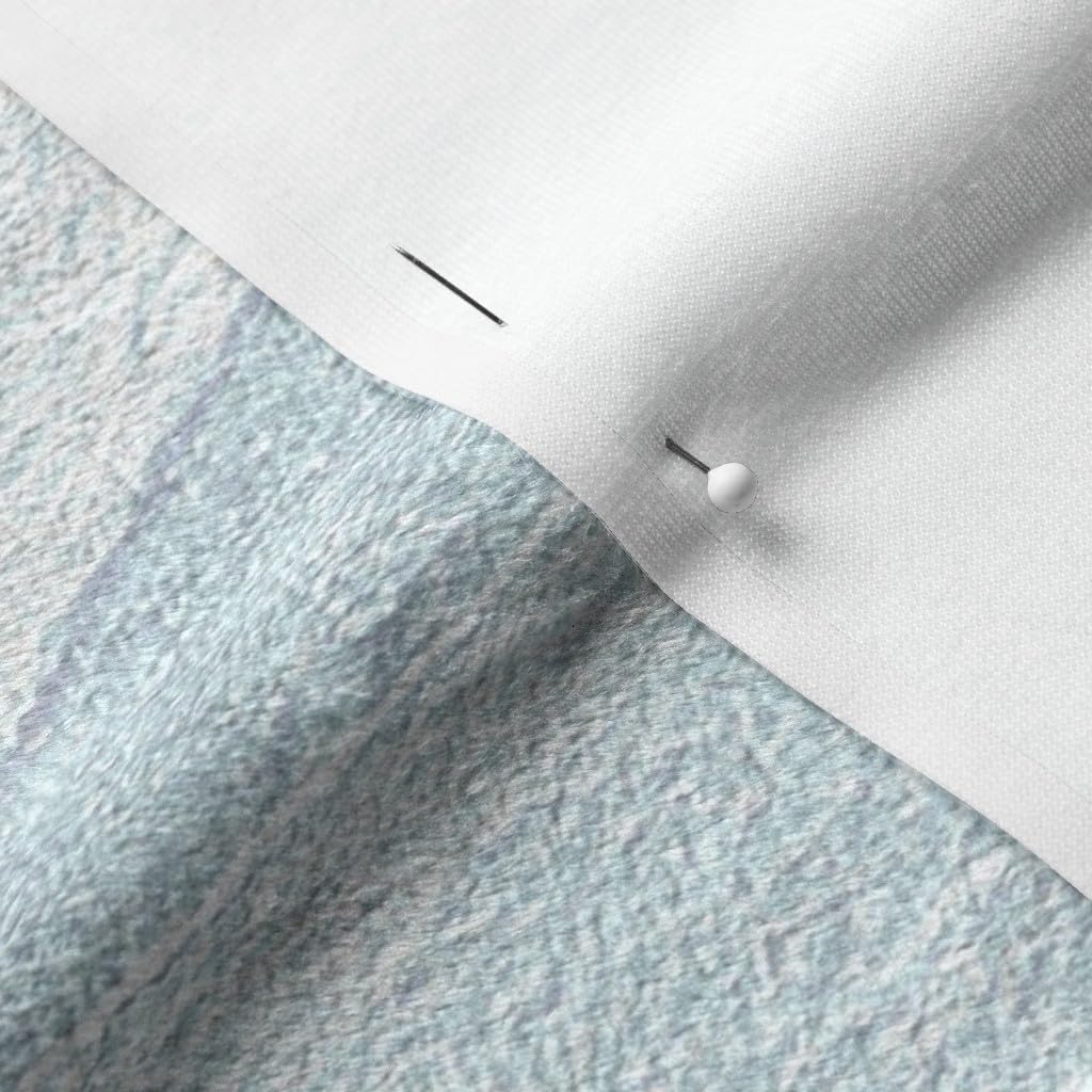 Spoonflower Fabric - Minimal Coastal Ocean Nautical Cerulean Powder Blue Robin Egg Wave Sea Printed on Minky Fabric Fat Quarter - Sewing Baby Blankets Quilt Backing Plush