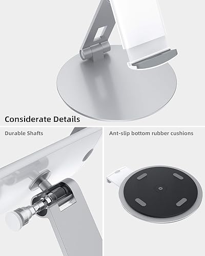 Miniatura 3 de Stouchi Soporte para tableta, soporte de base giratoria de 360 para tableta Galaxy Tab S8, soporte de escritorio ajustable para iPad Mini 2021,