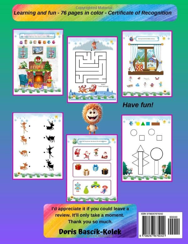 I am 3-4 ! Christmas-Brain Games and Fun Book Toddler. Holiday Learning Worksheets Preschool for Kids.: Earl Head Start-Activity Workbook Educational. ... Critical Thinking. Age 3-4 years old image 3
