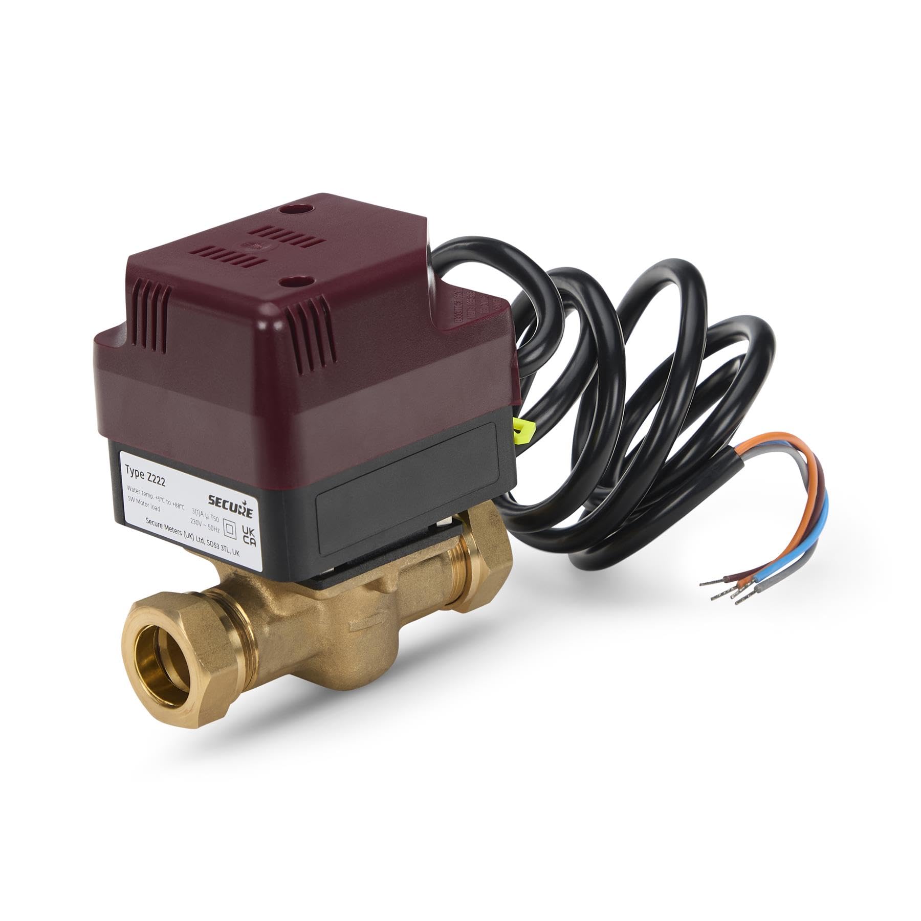 Lavatherm - Secure (Horstmann) Zoneplus Z Series Z222 – 22Mm 2 Port Motorised Zone Valve With Auxiliary Switch – Heating Control For Boilers, Pumps, Thermostats, And Underfloor Heating Systems
