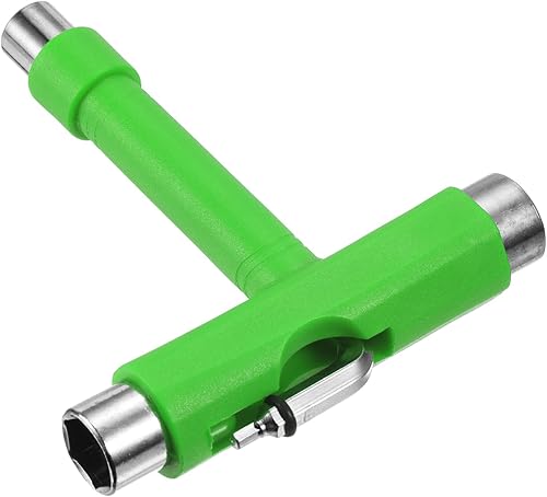 PATIKIL Herramienta de patinaje todo en uno, herramienta de patinaje portátil multifunción con destornillador de cabeza cruzada tipo L para patines