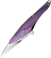 Vista 5 de Petrified fish PFE10 - Cuchillo plegable para colibrí, hoja de satén M390 de 1.06 pulgadas, mango de titanio de 1.05 onzas, cuchillo de bolsillo