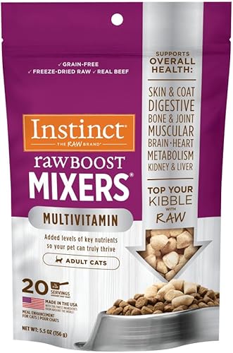 Instinct Raw Boost Mixers - Comida cruda liofilizada para gatos, sin granos, con ingredientes funcionales