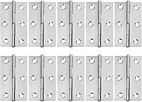 SDLQY 10 Pack Stainless Steel Door Hinges 2.15x1.3 Inch - Rustproof, Mute 315° Rotation for Furniture & Cabinets