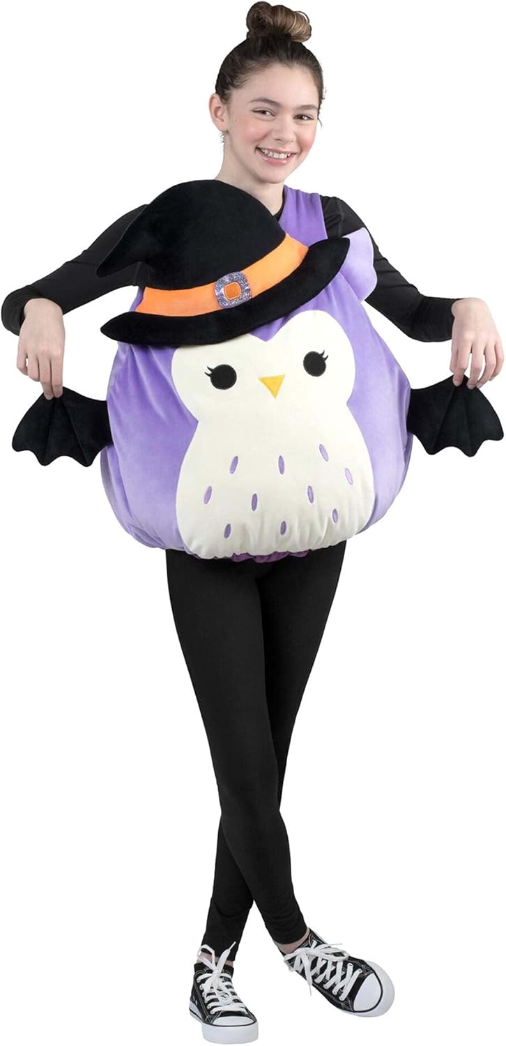 SQUISHMALLOWS Girls Holly Owl Costume, Kids Halloween Costume, Child - Officially Licensed