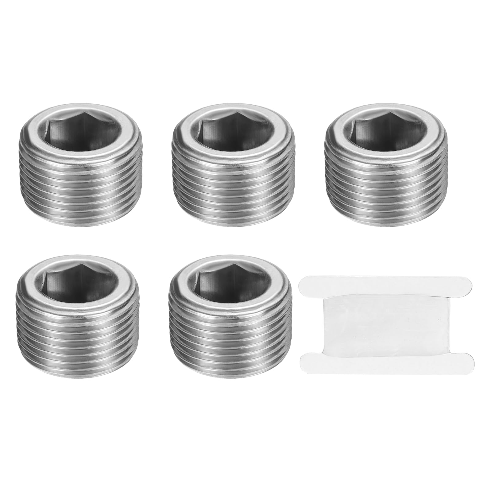 Bouchon de tuyau haute résistance inox 304 mâle 1,9 cm BSP filetage précis tête fraisée