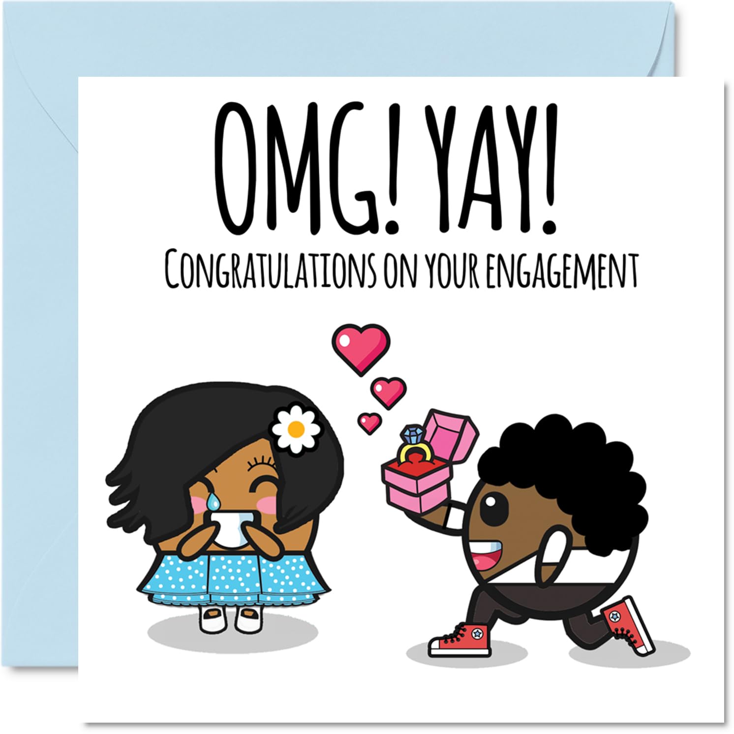 Engagement Cards for Couples - Congratulations on your Engagement - Gifts for Fiance Fiancee, Congrats Well Done Card, 145mm Wedding Marriage Greeting Cards