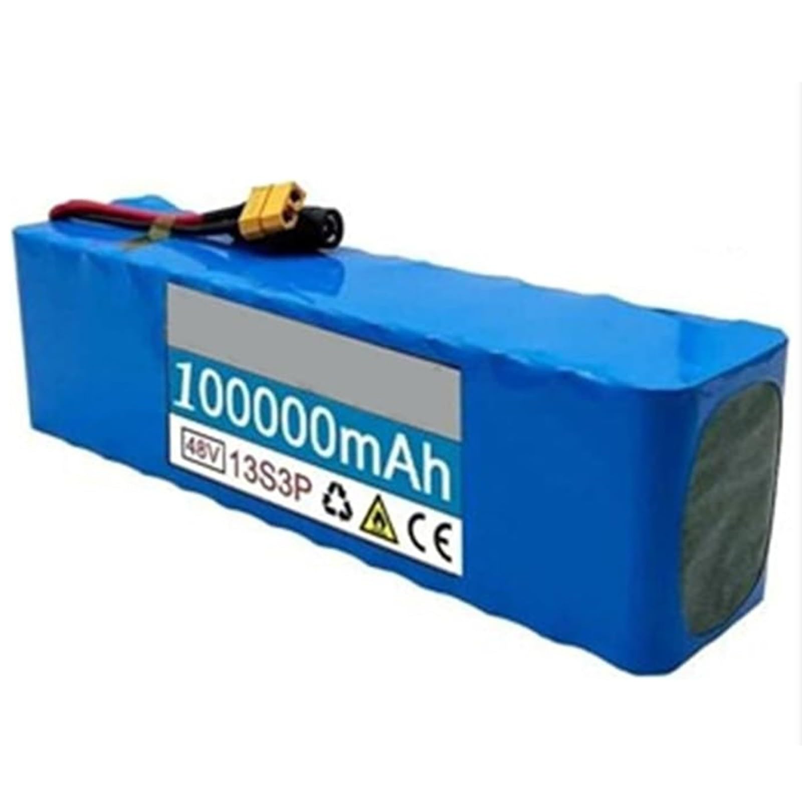 48V 100AH Batteria Di Ricambio Per Bicicletta Elettrica 13S3P Batteria Litio Bici Elettrica Impermeabile PVC Batteria Al Litio Ad Alta Potenza Per Motori Da 200W 500W 800W 1000W
