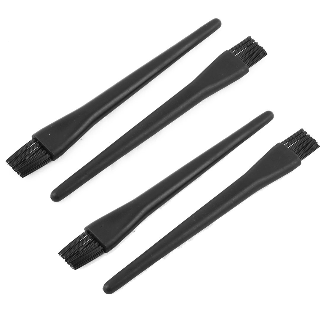 Aexit Plastic Computer Cleaning Brushes PC Vents Straight Handle Anti Static ESD Debris Brush 4 Antistatic Brushes Pcs Black