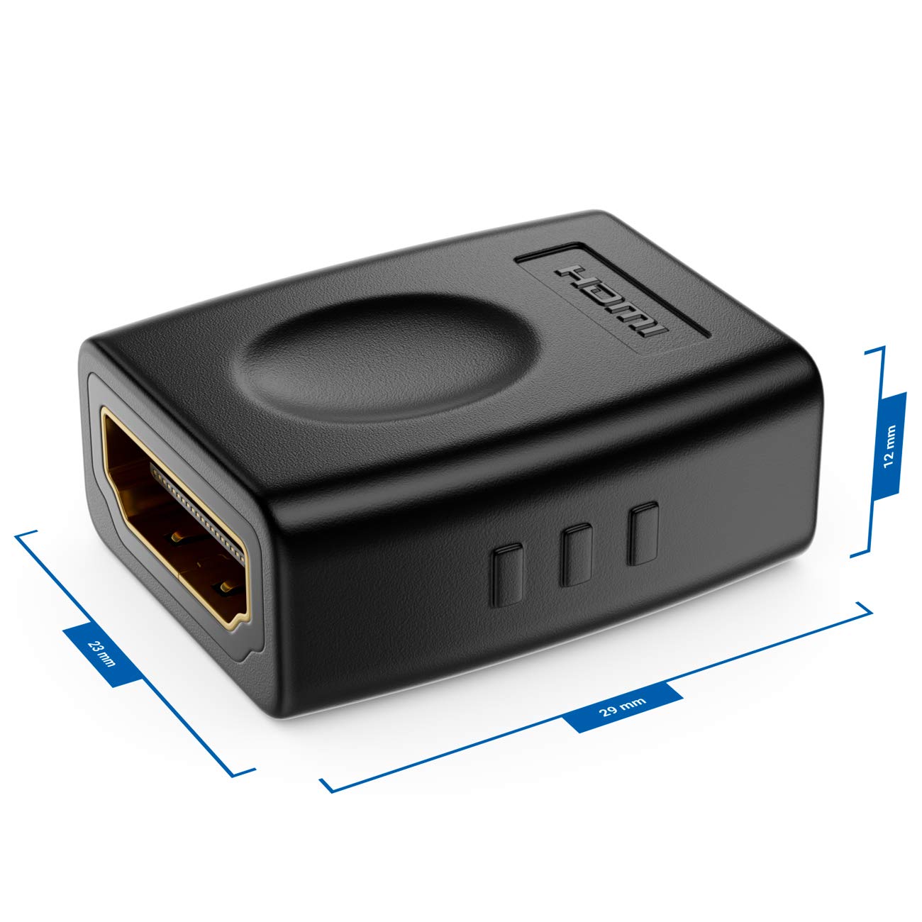 deleyCON 1 Pezzo HDMI Accoppiamento (Presa HDMI a Presa HDMI) Estensione HDMI Connettore FullHD 4K HDR ARC per TV Monitor Proiettore PC Computer Portatile Notebook PS4 PS5 Xbox