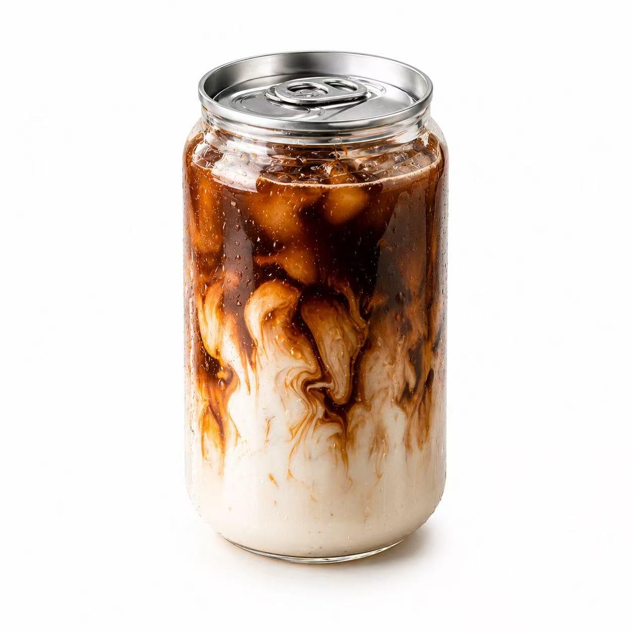 Photo 1 of ABUKE 11 oz Disposable PET Can Cups with Sip Lids, 200 Pack Clear Plastic Can Shaped Cups for Cold Drinks, Juice, Coffee, Bubble Tea