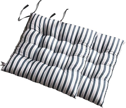 Garneck 2 cojines de asiento al aire libre para silla de oficina, sillas al aire libre, cojines de interior, cojín de silla a rayas, tapete para