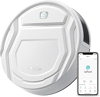 Lefant M210 Robot Vacuum: 120Min Runtime, Strong Suction, Slim Design, App/Alexa Control, Pet Hair Pickup for Hard Floors & Low Pile Carpet
