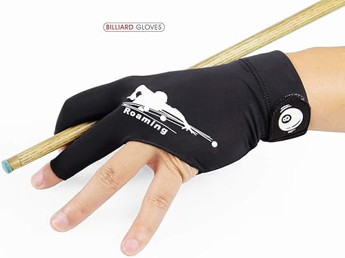 Miniatura 3 de Guantes de billar para hombres y mujeres, guantes de billar para mano izquierdaderecha, guantes de secado rápido de 3 dedos, ideales para tiradores