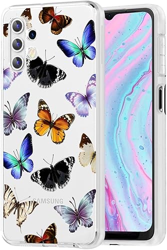 Funda de teléfono para Galaxy A32 5G, Samsung A32 5G para niñas y mujeres, funda protectora transparente de TPU suave a prueba de golpes para