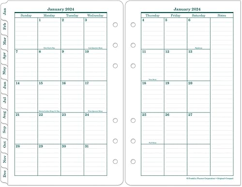 Miniatura 6 de FranklinCovey - Agenda original de dos páginas por día con anillo (clásica, enero de 2024 a diciembre de 2024)