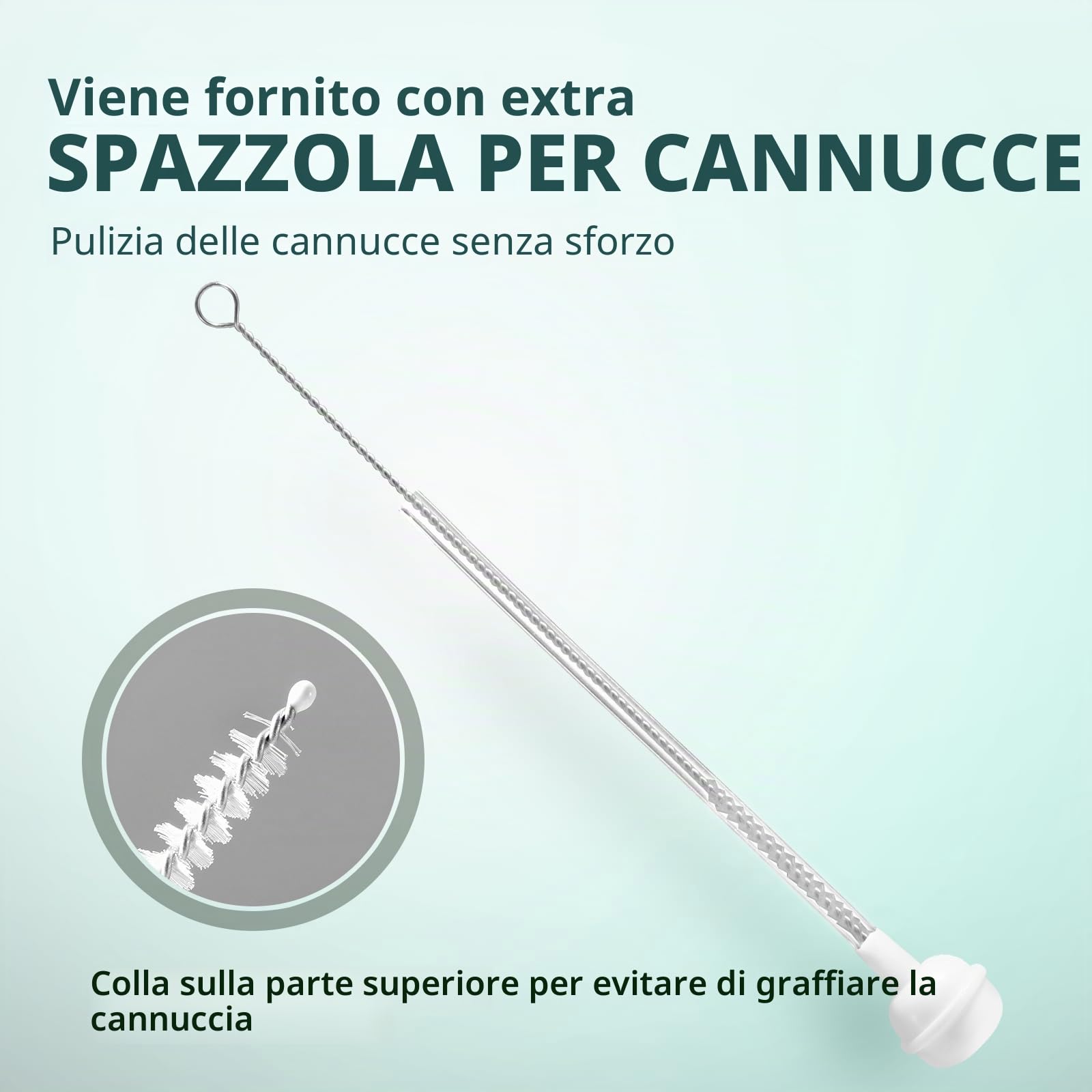 Diboniur Scovolino Biberon Silicone 3 in 1 Resistente Ai Graffi Pulisci Biberon Spazzola