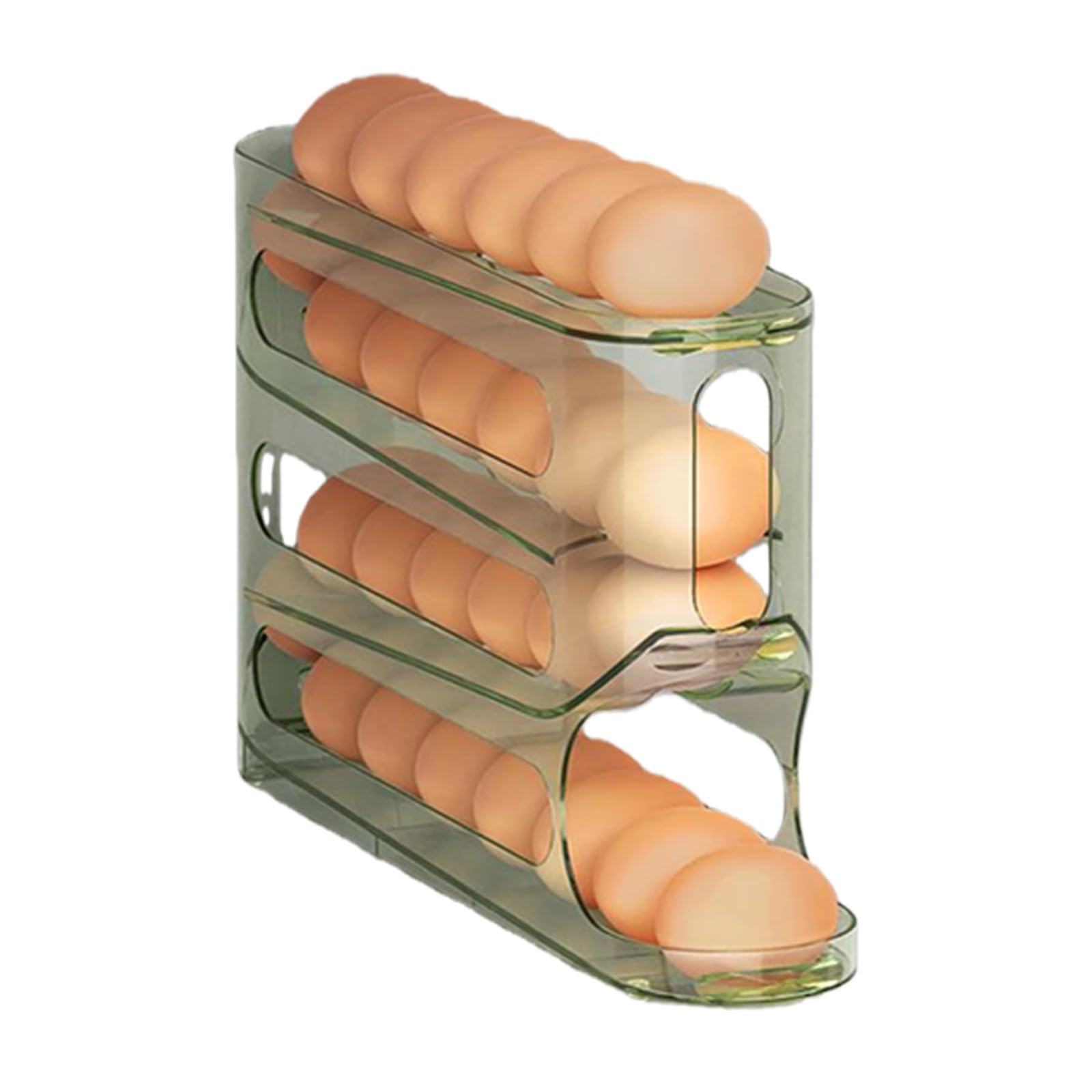 hogtnd Extendable Egg Holder with 4 Tiers Made of Sturdy Plastic for Neat Fridge Organization and Quick Access to the Fridge Egg Holder