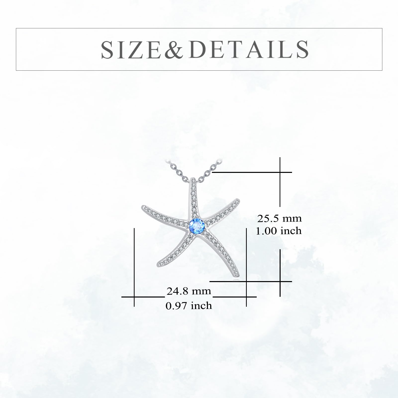 KZX Collar de estrella de mar de plata de ley 925 con colgante hawaiano de playa náutica, joyería de regalo para mujer