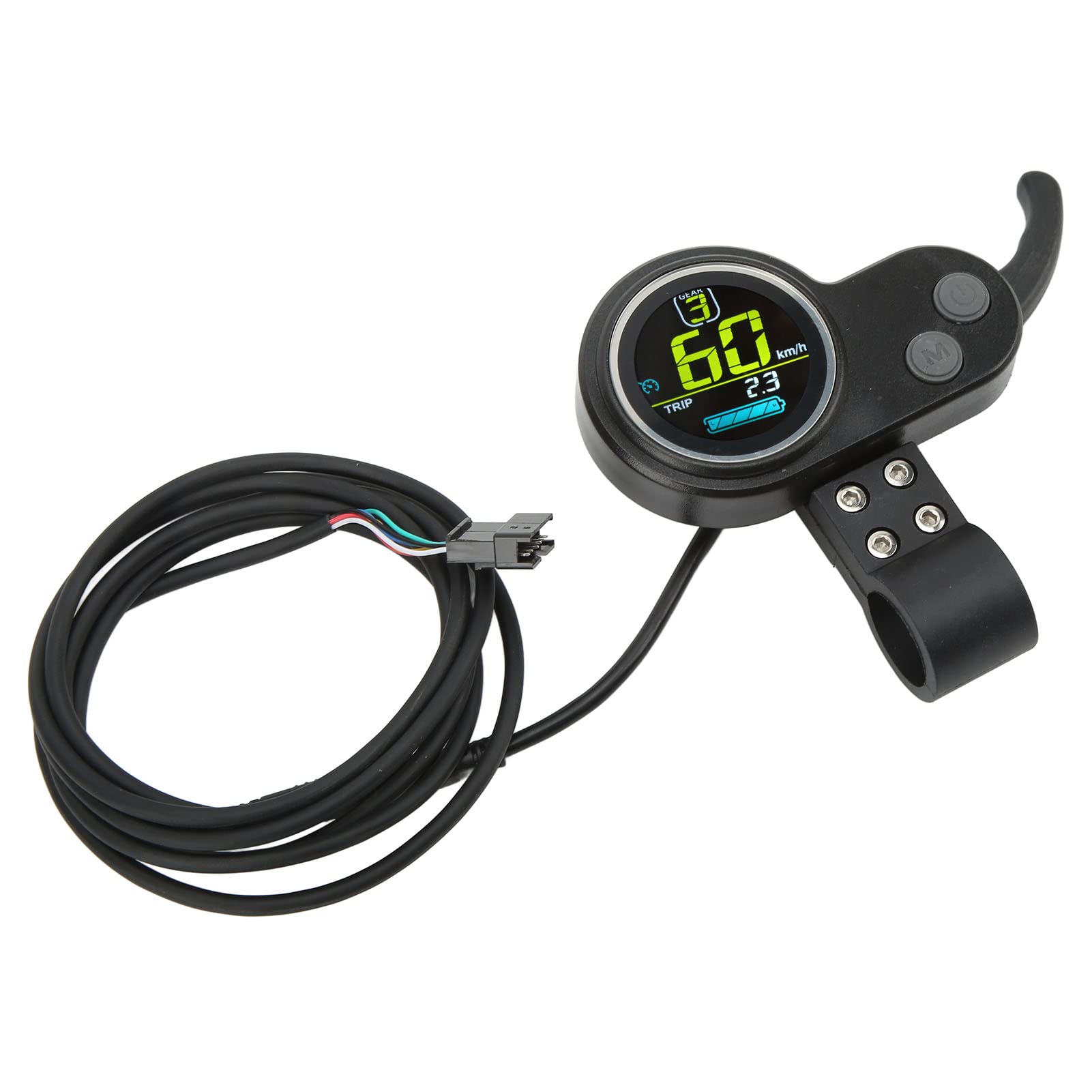 Kit de Panel de Controlador Motor sin Cepillo Bicicleta Eléctrica con Gas Pulgar, Carcasa Metal Premium