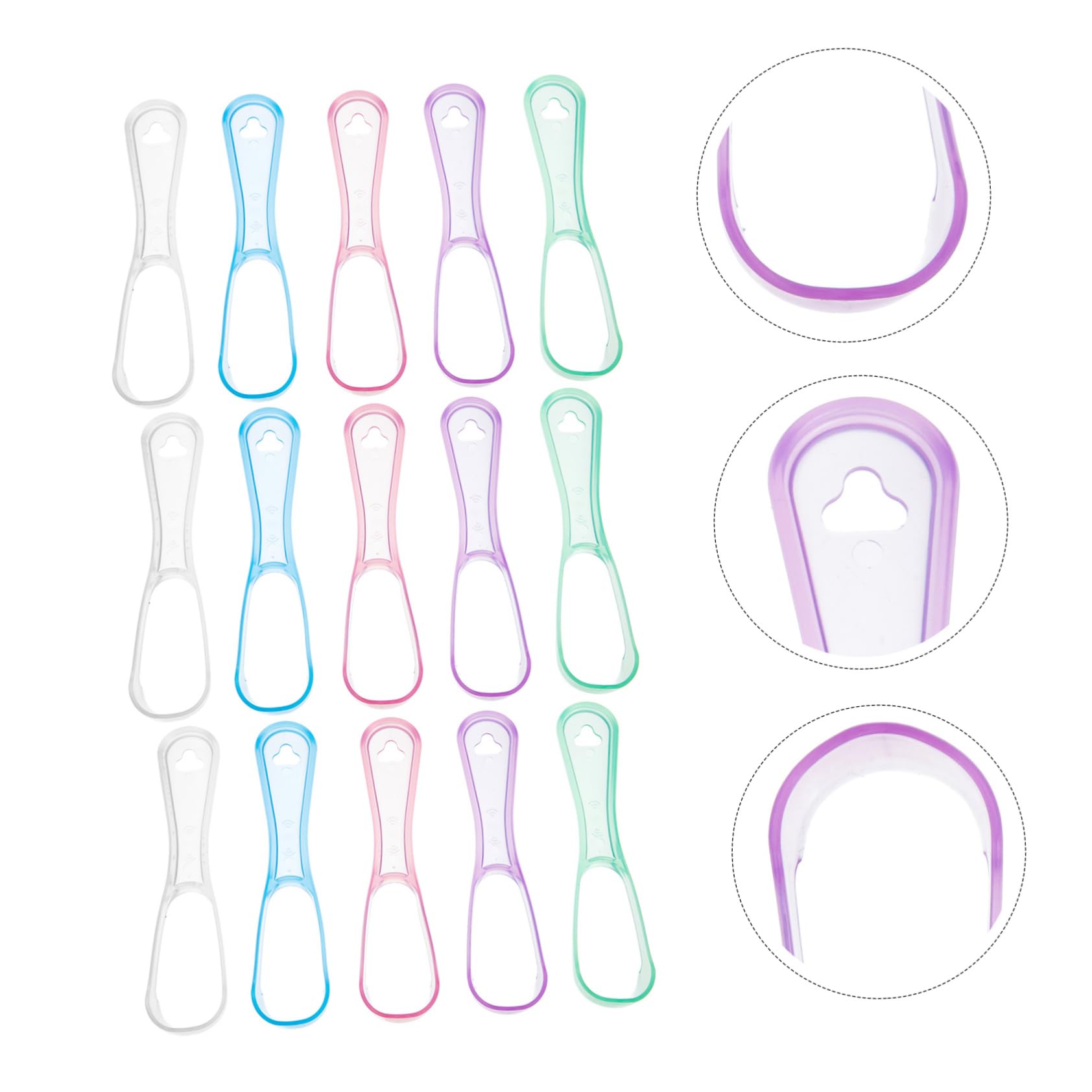 PACKOVE 5 Set Raschietti Per Per Orale Profonda E Trasparente Blu Verde Strumenti Per Adulti 15 Pezzi * 5