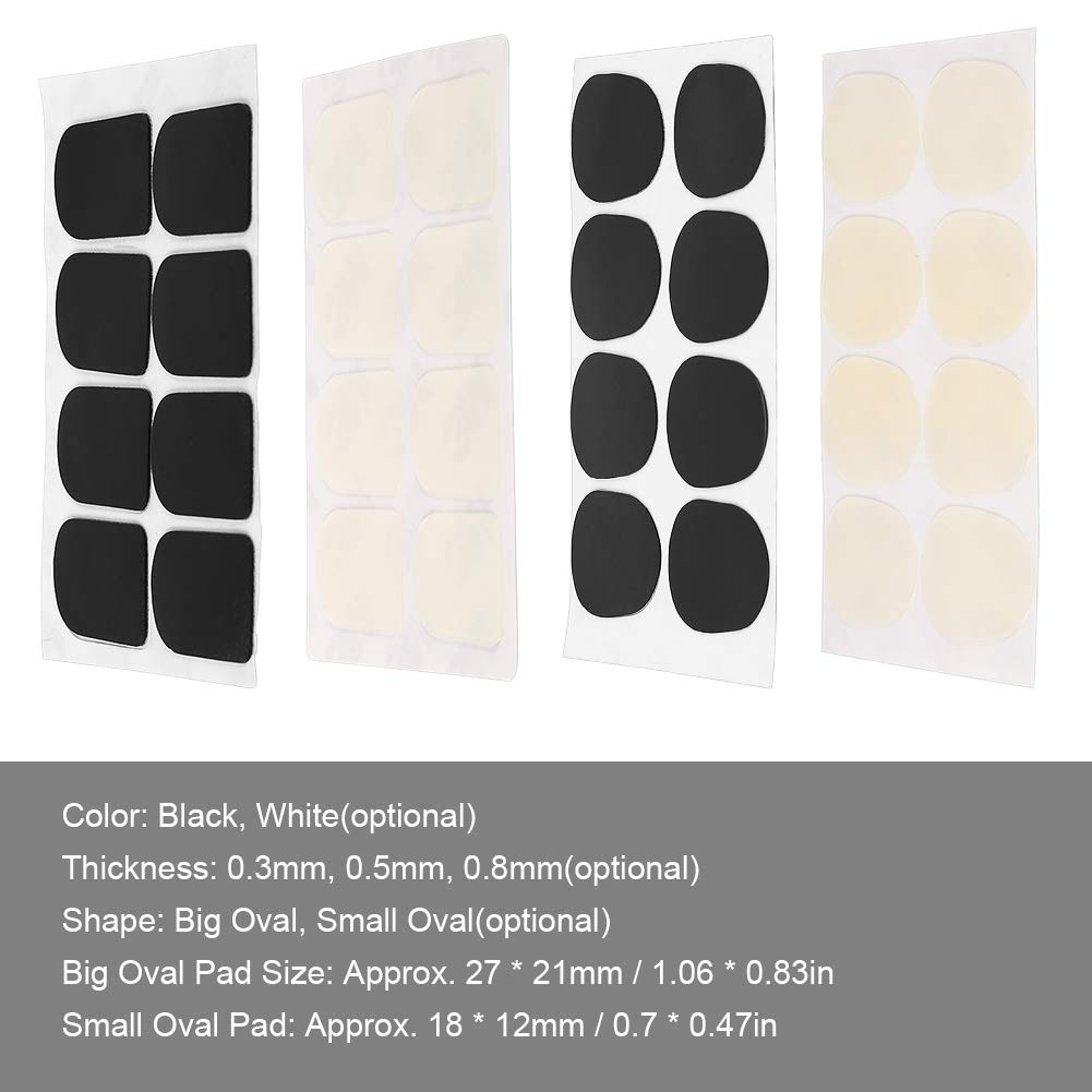 8Pcs Sax Mouthpiece Patch Pad 0.3/0.5/0.8mm Boquilla Parches Almohadillas Cojines para Clarinete y saxofón Soprano Alto Tenor