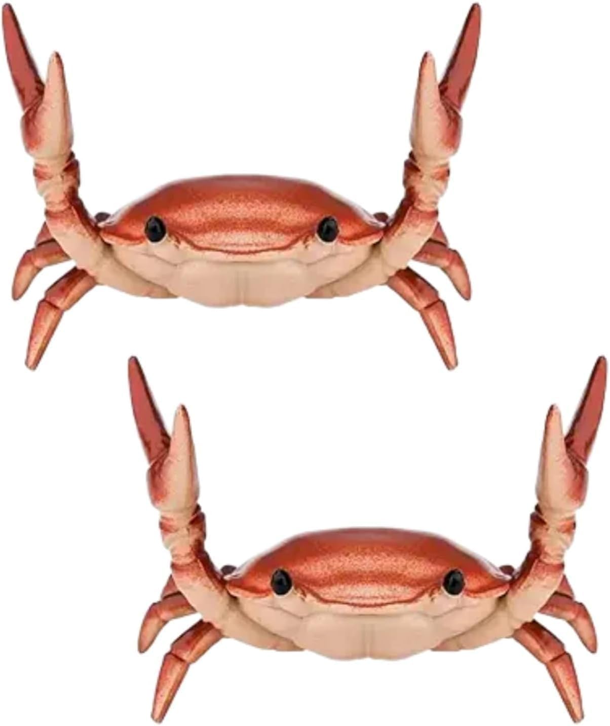 2Pcs Creative Crab Pen Holder Weightlifting Crabs Pen Stand Storage Rack, Office Desktop Decoration, Pencil Holders Desk Supplies Holders and Dispensers, Desk Accessories and Workspace(Red)