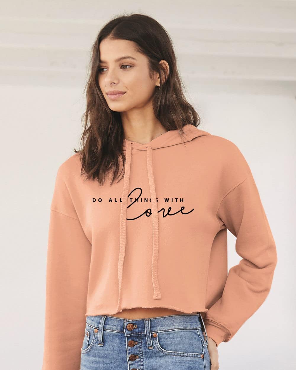 INK STITCH Design Your Own Women's Cropped Fleece Custom Hoodies - 5 Colors - Image 7