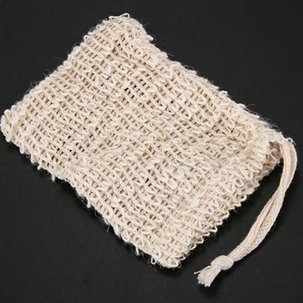 250 bolsas de jabón de sisal natural para ducha, baño, bolsa de jabón exfoliante