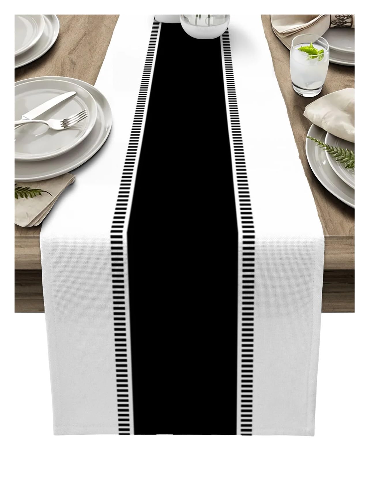 Table Runner Table Runner Stripes Solid Color Decoration Home Decor Dinner(33 x 122cm)