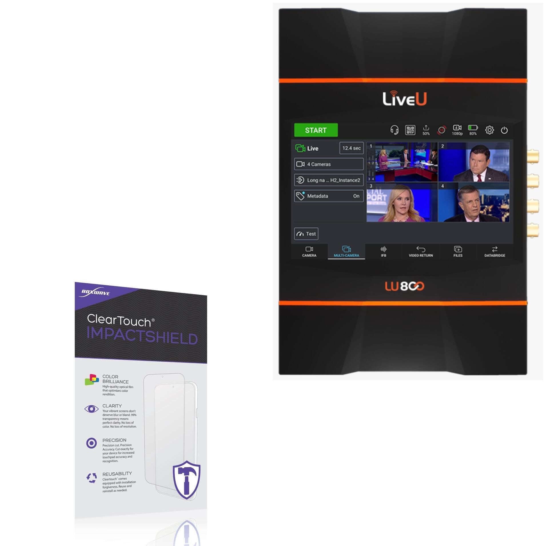 BoxWave Screen Protector Compatible With LiveU LU800 - ClearTouch ImpactShield (2-Pack), Impenetrable Screen Protector Flexible Film