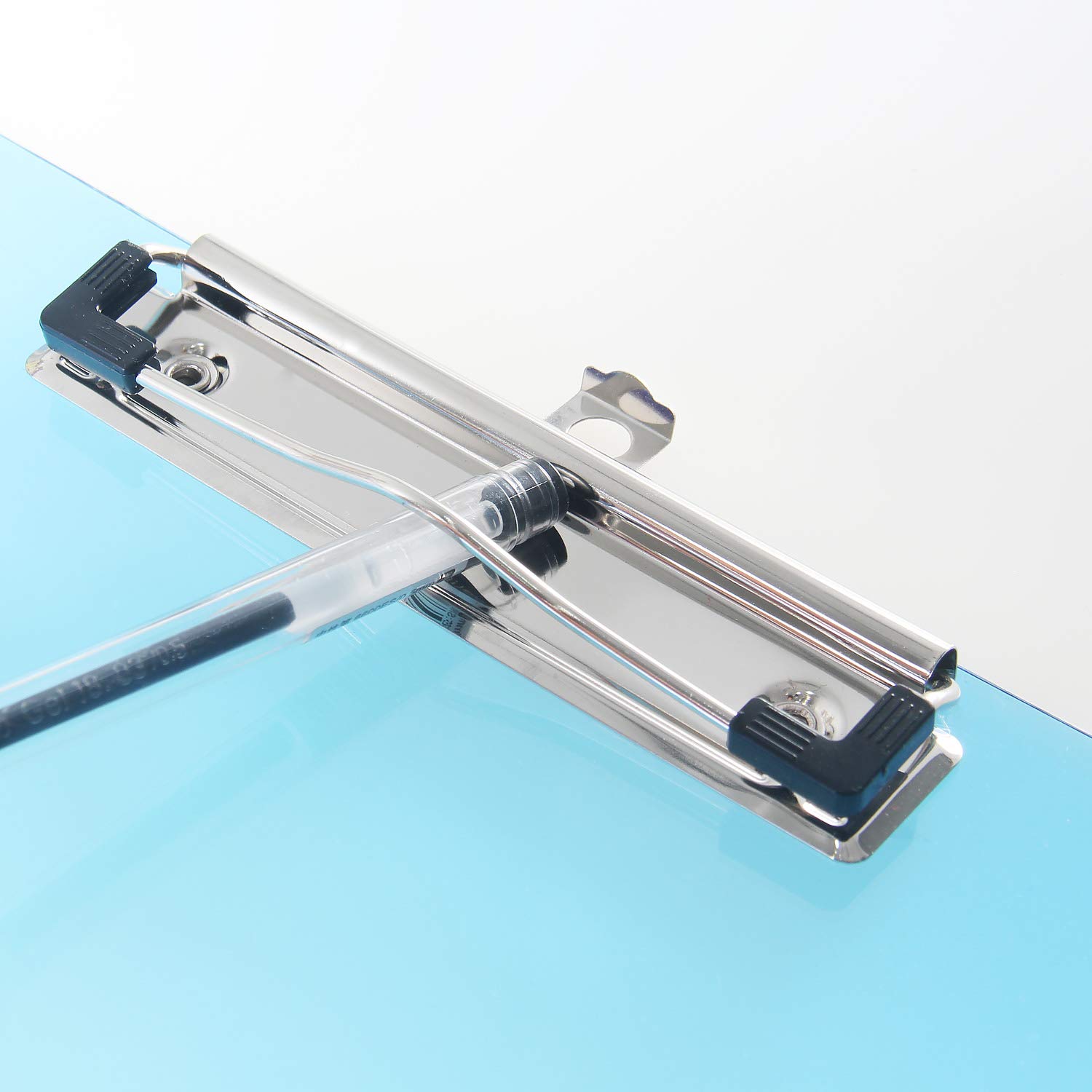 10 Portablocco A5 In Legno Con Clip - Lavagna Da Scrittura Portatile, Nero - Foto 5