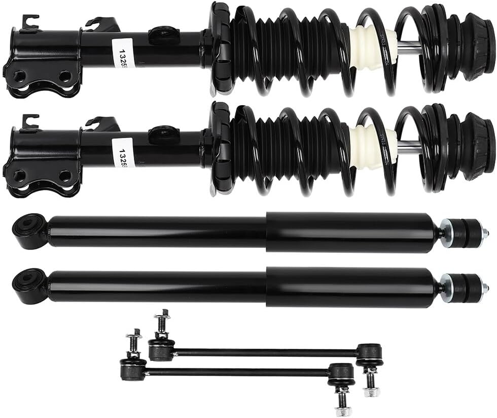 cciyu Struts Shock suspension kit for Nissan Versa 2012-2019 for Nissan Versa Note Front Complete Assembly, Rear shock absorber, Stabilizer Bar Link with 1333584L 1333584R 5673 K750098-6pcs