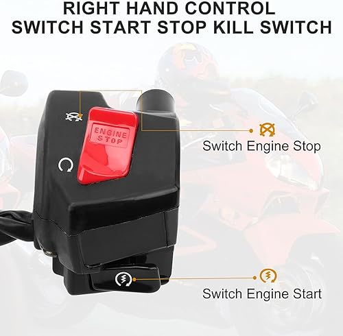 Miniatura 3 de Interruptor de control de mano derecha Interruptor del manillar Interruptor de arranque y parada de apagado para Honda CBR600F CBR600F4 2001-2006