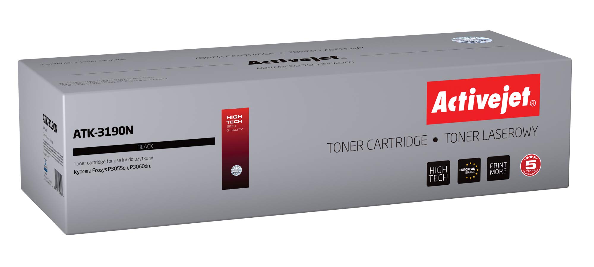 Toner Activejet Atk-3190N Do Drukarki Kyocera, Zamiennik Kyocera Tk-3190; Supreme; 25000 Stron; Czarny.