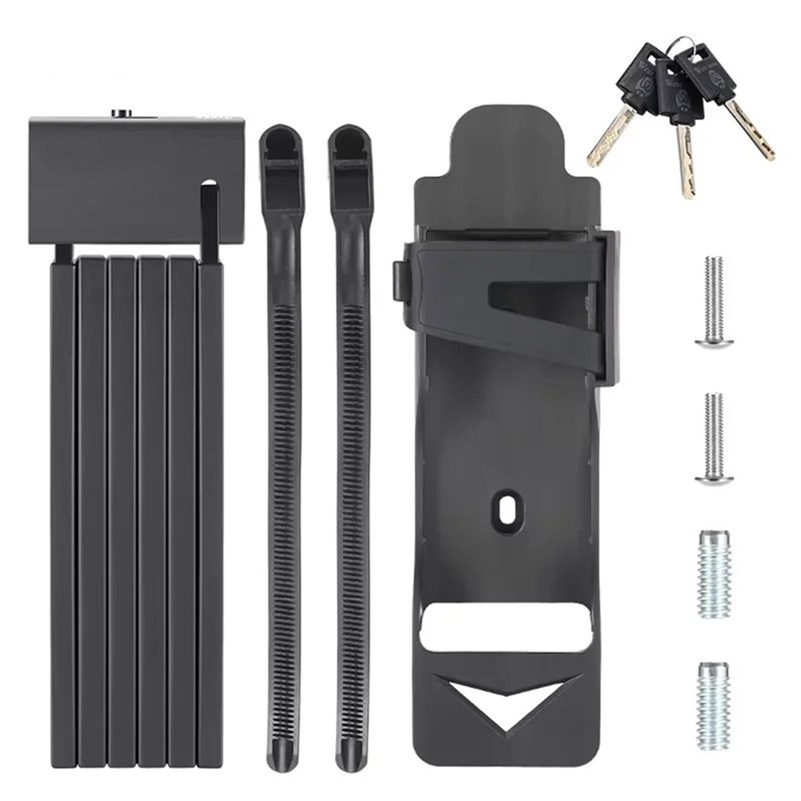 Motorcycle Handlebar Lock Foldable Lock Portable Anti-Theft Security Folding Padlock for MTB Accessories Motorbike Lock Security(95CM Black)