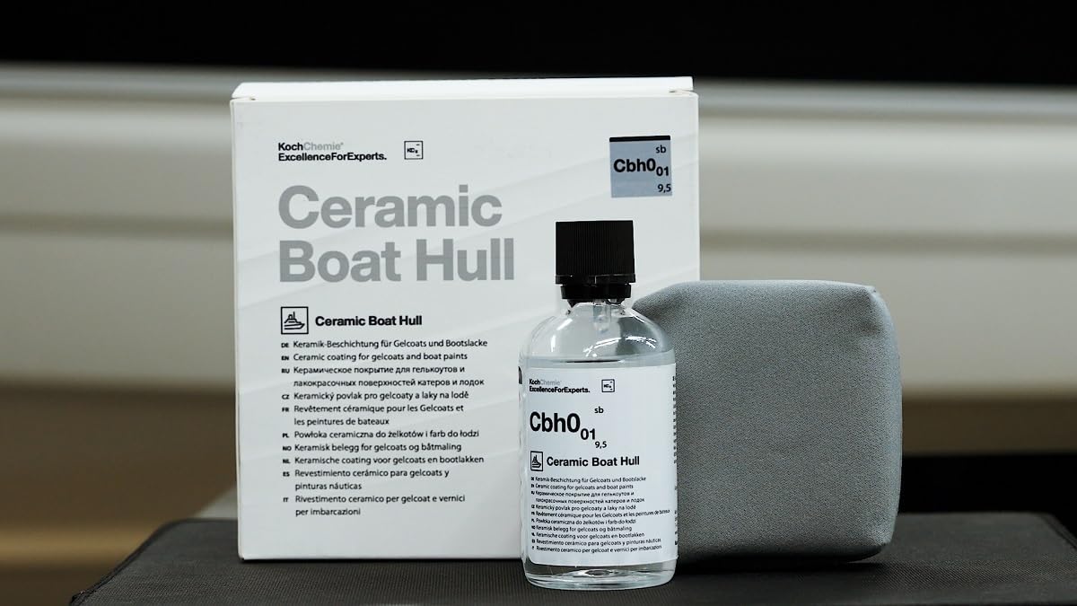 Koch Chemie Ceramic Boat Hull 0,1 l Cbh0.01 wraz z ściereczką do polerowania z mikrofibry do łodzi, uszczelniania jachtu, ceramiki, żelkotu, ceramiki, uszczelniania łodzi